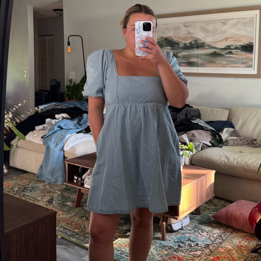 Show Me Your Mumu Denim Dress - Size Large, perfect condition